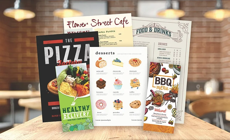 Menu Printing Peterborough