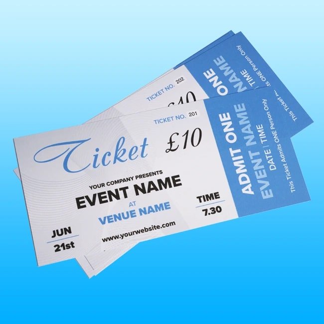 Tickets Printing Peterborough